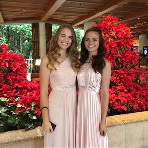 Long Princess Pink One shoulder Prom Dress